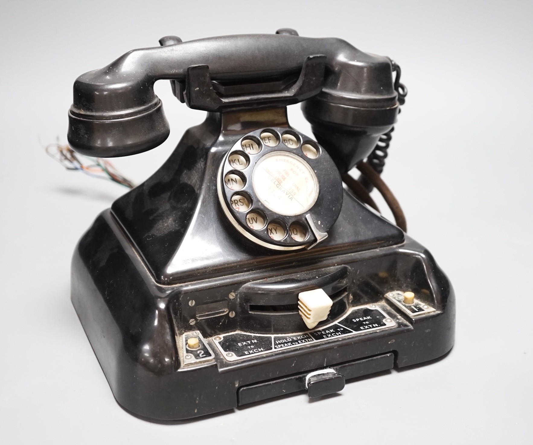 A vintage Bakelite GPO telephone